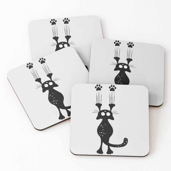 Aperçu de l'œuvre Chat accroché avec des griffes Funny Cat Holding créée et vendue par DreamWorkshop.