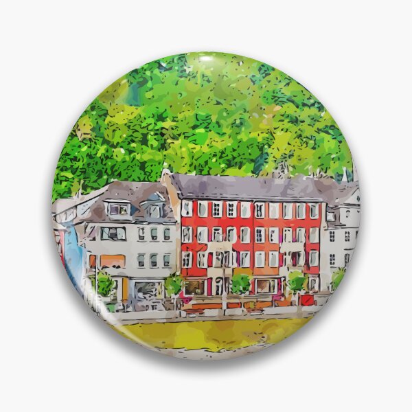 Artikelvorschau, Sankt Goar, Deutschland, Aquarell-Kunst-Illustration entworfen und verkauft von KawaiiTops.