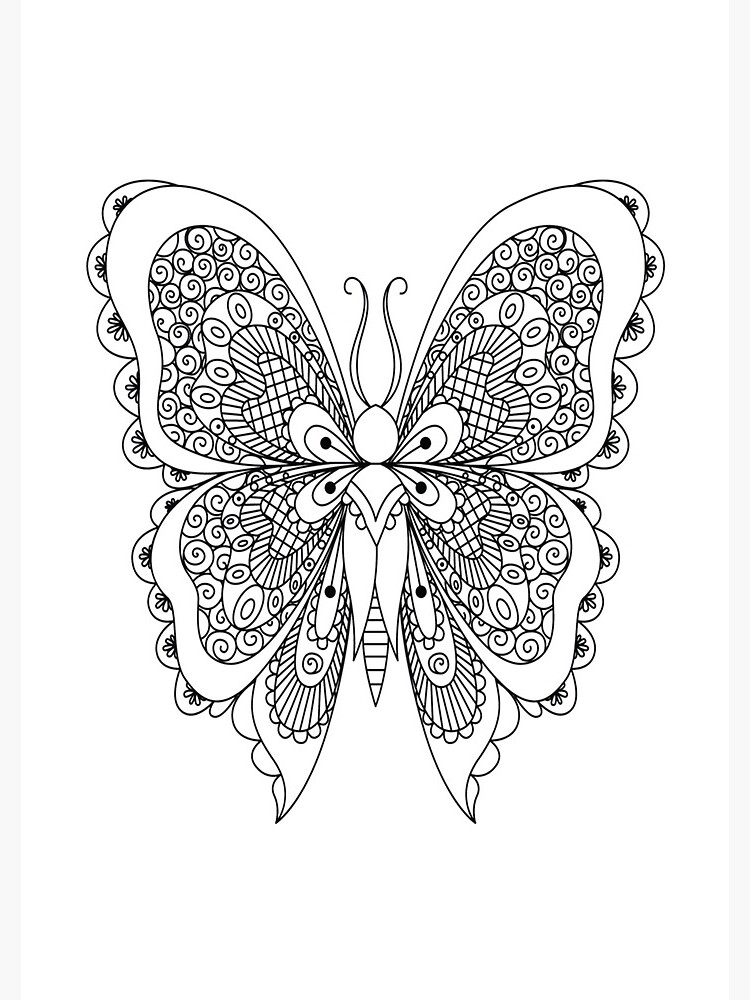 Cuaderno de espiral for Sale con la obra «Libro para colorear para adultos  estilo mariposa» de PingvinStudioz