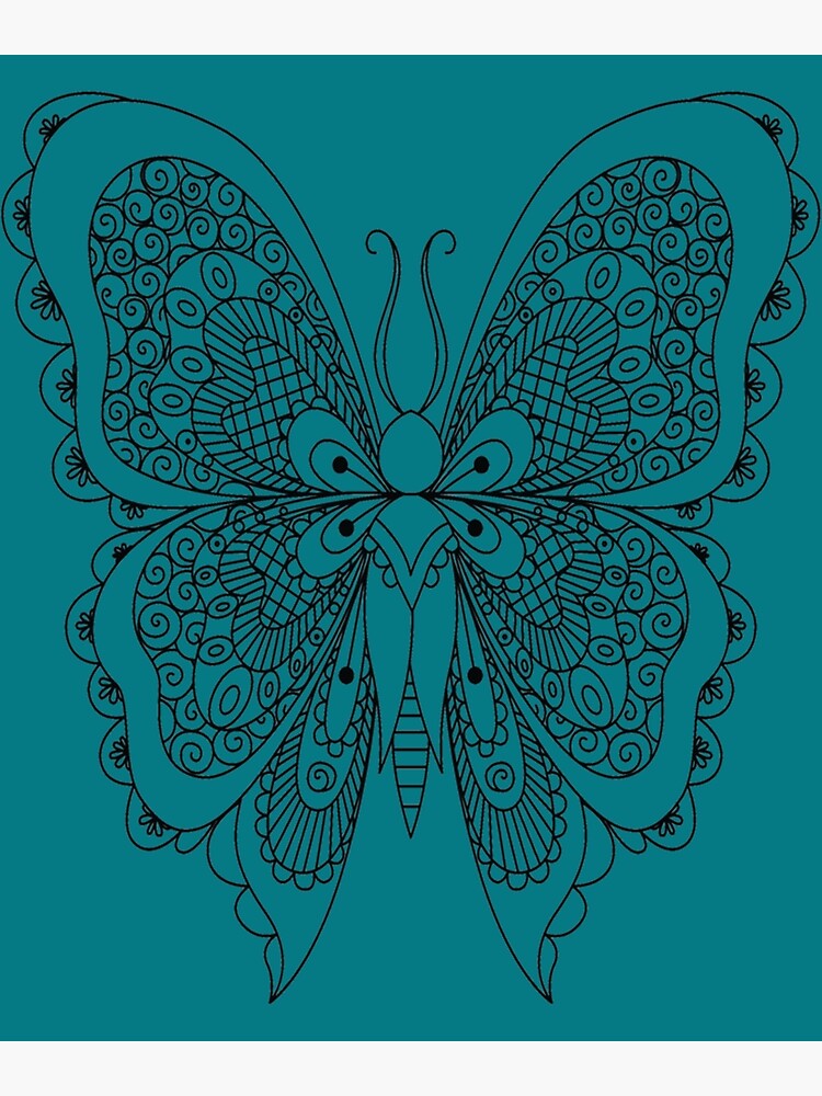 Adult Coloring Book Style Butterfly  Spiral Notebook for Sale by  PingvinStudioz