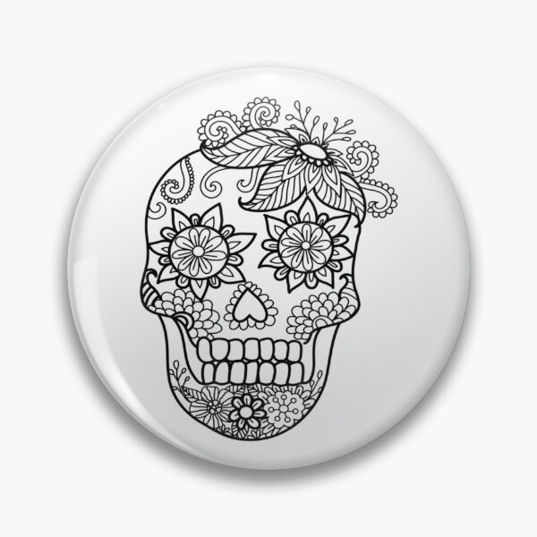 Item preview, Adult Coloring Book Style Skull Halloween Coloring    designed and sold by PingvinStudioz.