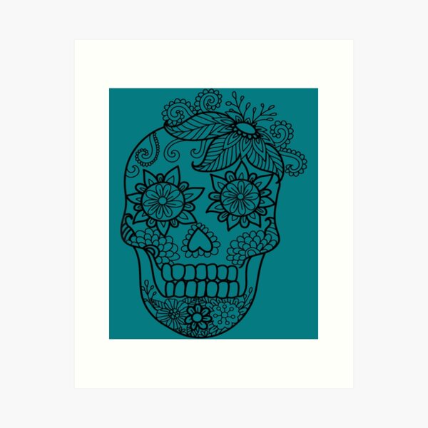 Adult Coloring Book Style Skull Halloween Coloring  Spiral