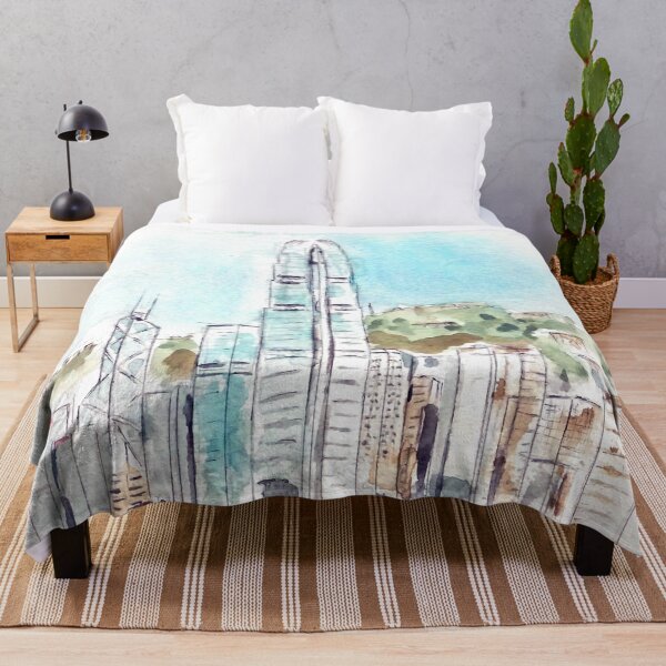 Item preview, hand painted Hong Kong Victoria Harbor 2 ink and watercolour  designed and sold by ColorandColor.