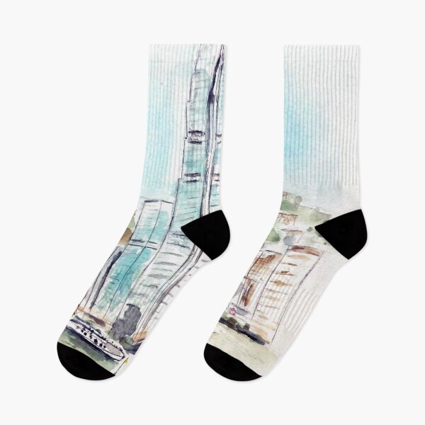 Item preview, hand painted Hong Kong Victoria Harbor 2 ink and watercolour  designed and sold by ColorandColor.
