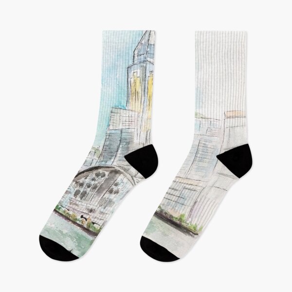 Item preview, hand painted Hong Kong Victoria Harbor 1 ink and watercolour  designed and sold by ColorandColor.