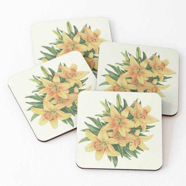 Item preview, Botanical flower paint art - abstract minimalist yellow color flower art designed and sold by Softlife.