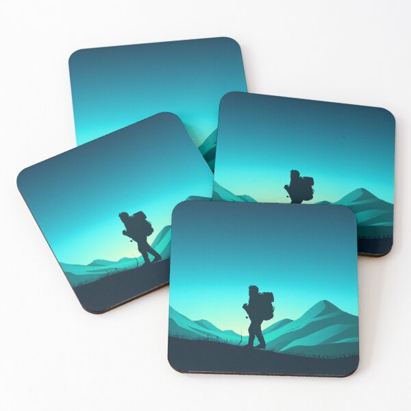 Item preview, Silhouette of Backpacker Standing with a Beautiful Landscape Background designed and sold by Parag's Travel Shop.