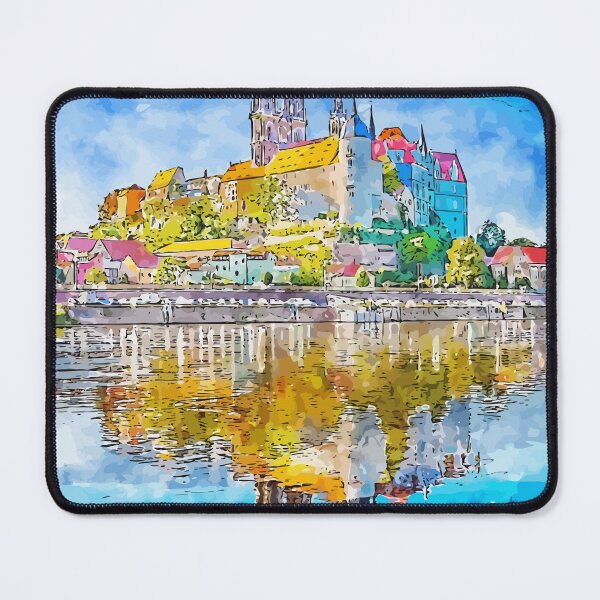 Item preview, Meissen Cathedral Germany Watercolor Art Illustration designed and sold by KawaiiTops.