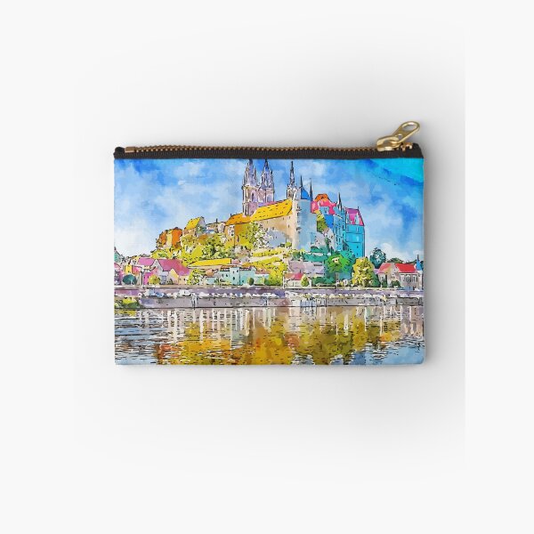 Item preview, Meissen Cathedral Germany Watercolor Art Illustration designed and sold by KawaiiTops.