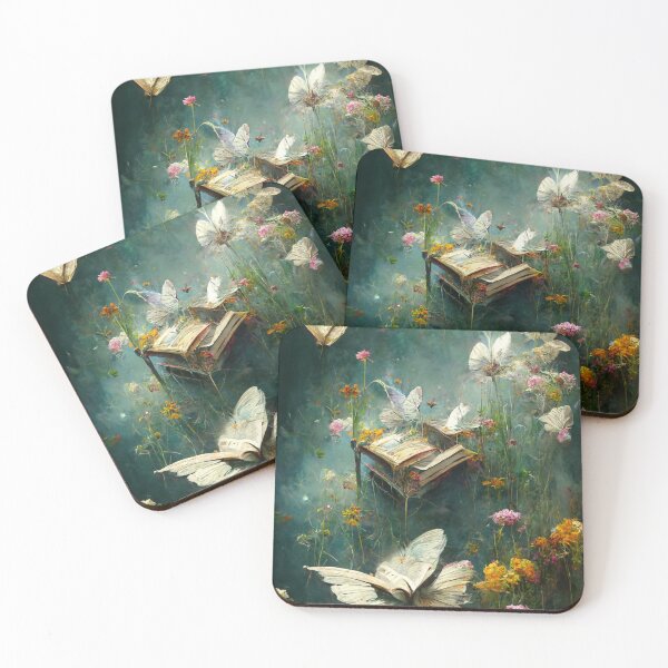 Item preview, Once upon a dream Butterfly with flying books designed and sold by ArtbyACcreative.
