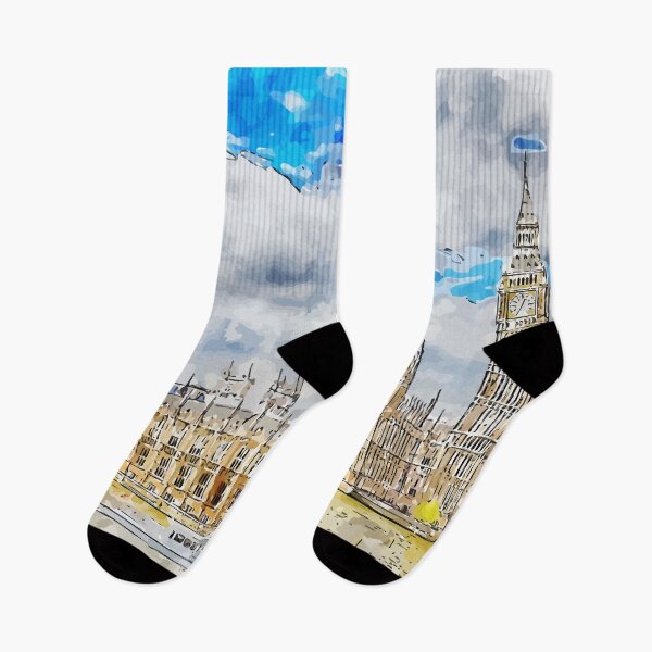 Item preview, Big Ben and Houses of parliament in London England Uk Watercolor designed and sold by KawaiiTops.