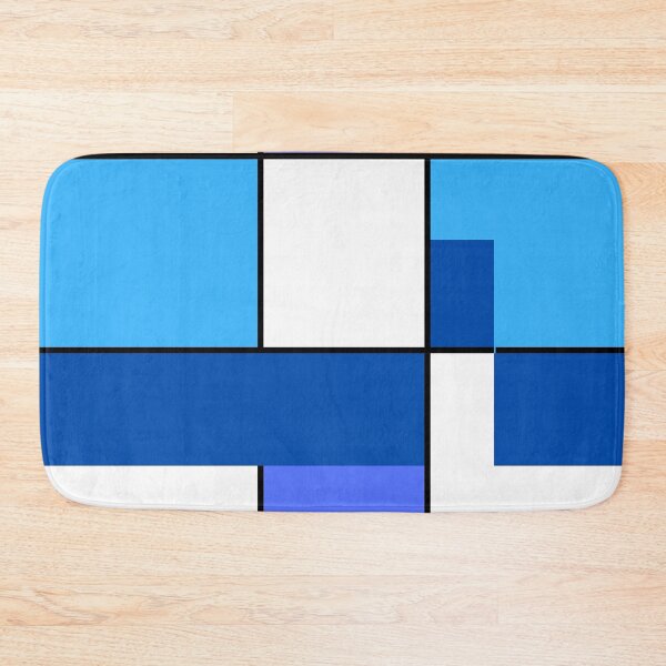 Item preview,  Squares and Rectangles  Blue, Light Blue, White designed and sold by BirdsnStuff.