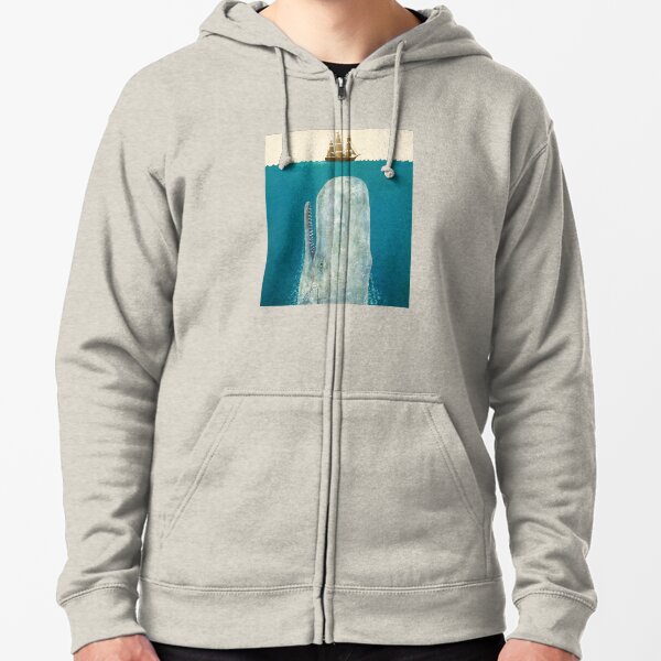 The Whale - colour option Zipped Hoodie
