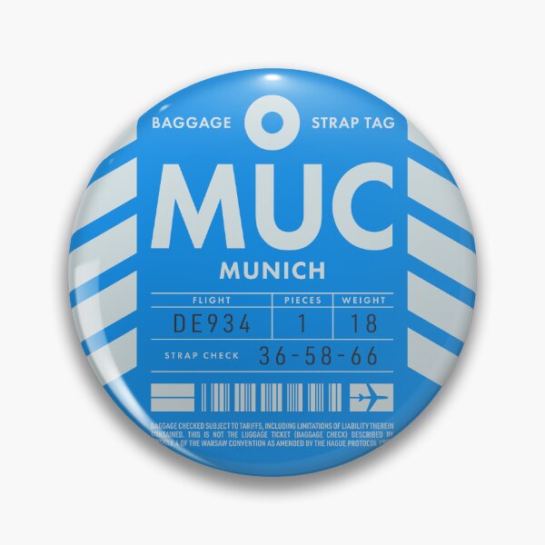 Artikelvorschau, Baggage Tag D - MUC Munich Germany entworfen und verkauft von VoodooCircus.