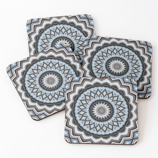 Item preview, Multicolored Symmetrical Circle Pattern Blue Tones designed and sold by taiche.