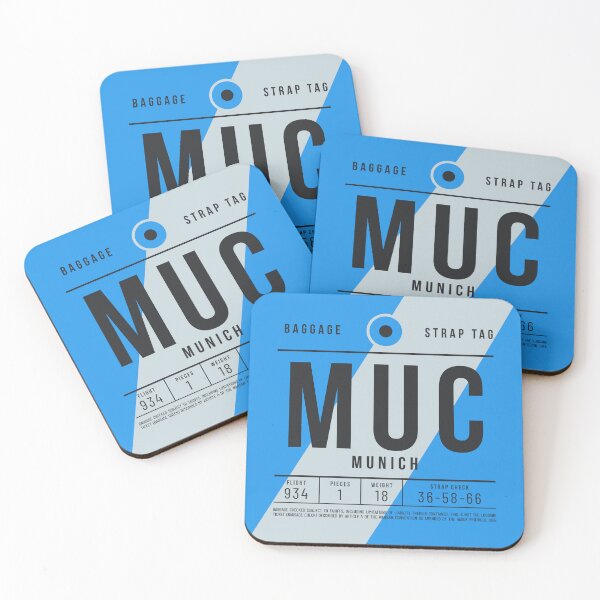 Artikelvorschau, Baggage Tag E - MUC Munich Germany entworfen und verkauft von VoodooCircus.