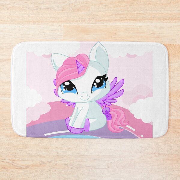 Item preview, Kawaii cotton candy unicorn on a rainbow designed and sold by Sticker-Palace-.