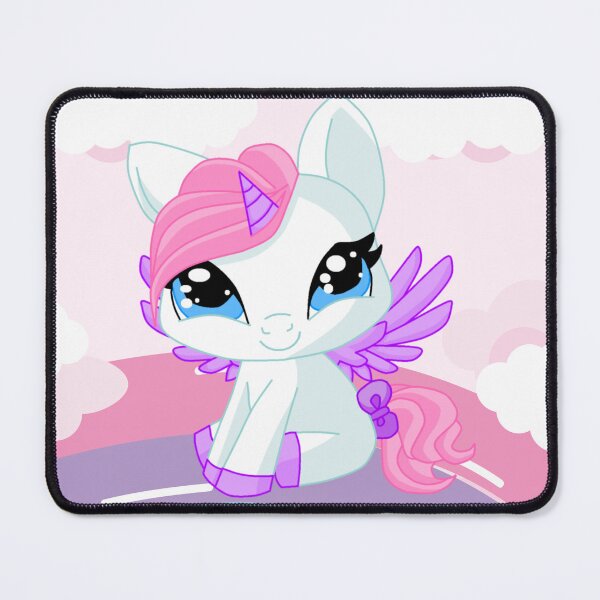Item preview, Kawaii cotton candy unicorn on a rainbow designed and sold by Sticker-Palace-.