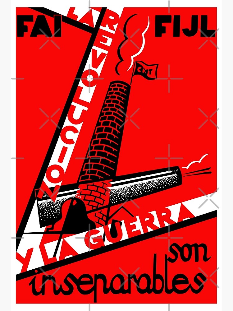 Disover Spanish Civil War Anarchist Poster Premium Matte Vertical Poster