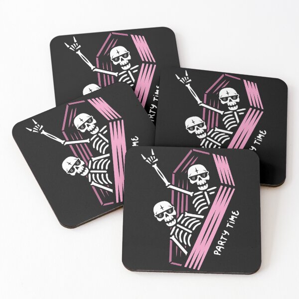 Item preview, PARTY SKELETONS WITH SUNGLASSES IN COFFIN designed and sold by fekraart.