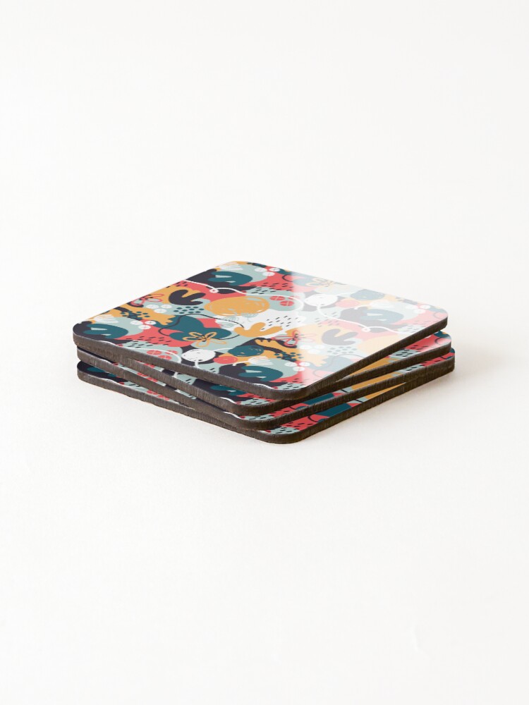 Thumbnail 4 of 5, Coasters (Set of 4), Colorful Design designed and sold by AS-Graphics.