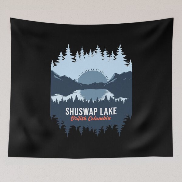 Item preview, Shuswap Lake British Columbia Canada Lake With Mountain And Pine Tree  designed and sold by Friday NightCo.