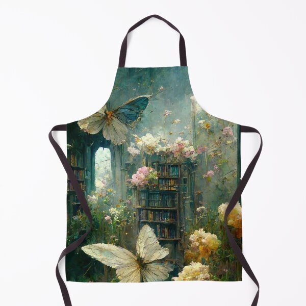 Item preview, Butterfly garden in beautiful overgrown library designed and sold by ArtbyACcreative.