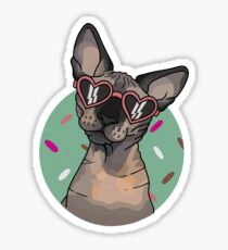 Retro Sphynx Sunglasses Sticker