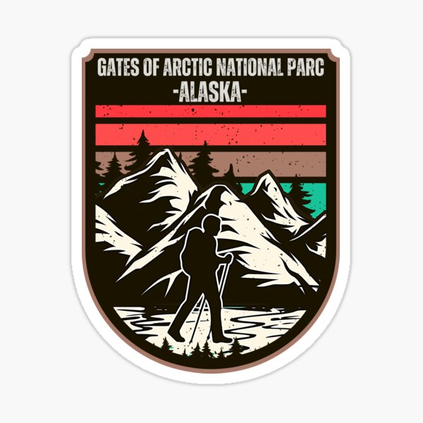 "Gates of the Arctic National Park" Sticker for Sale by retrotravelart