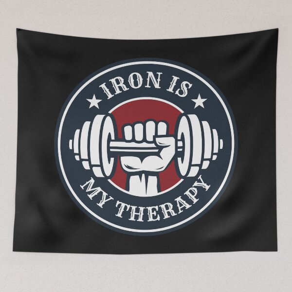 Item preview, Iron Is My Therapy - Funny Motivational Weightlifting  designed and sold by motivationaltee.