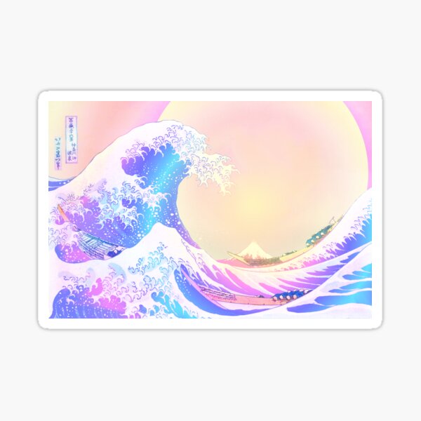 Great wave fresh colors Sticker