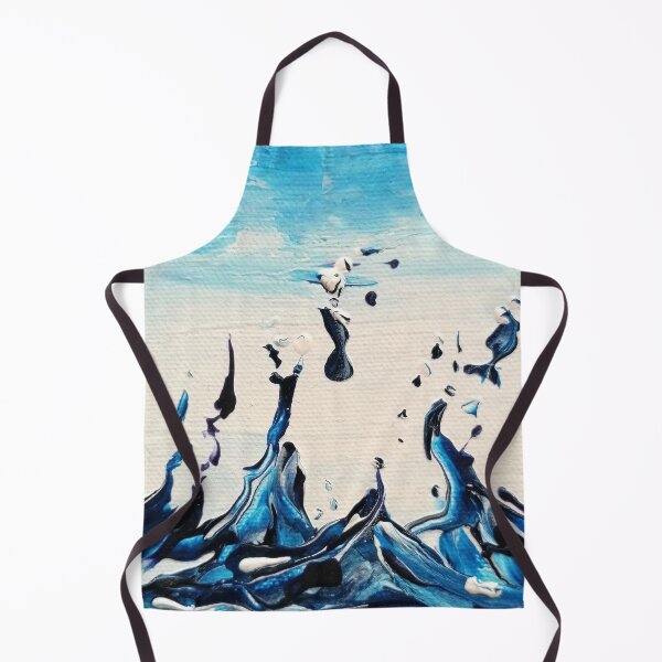 Item preview, Water Splashes - Water abstract painted with acrylics on canvas designed and sold by Anke Franikowski.