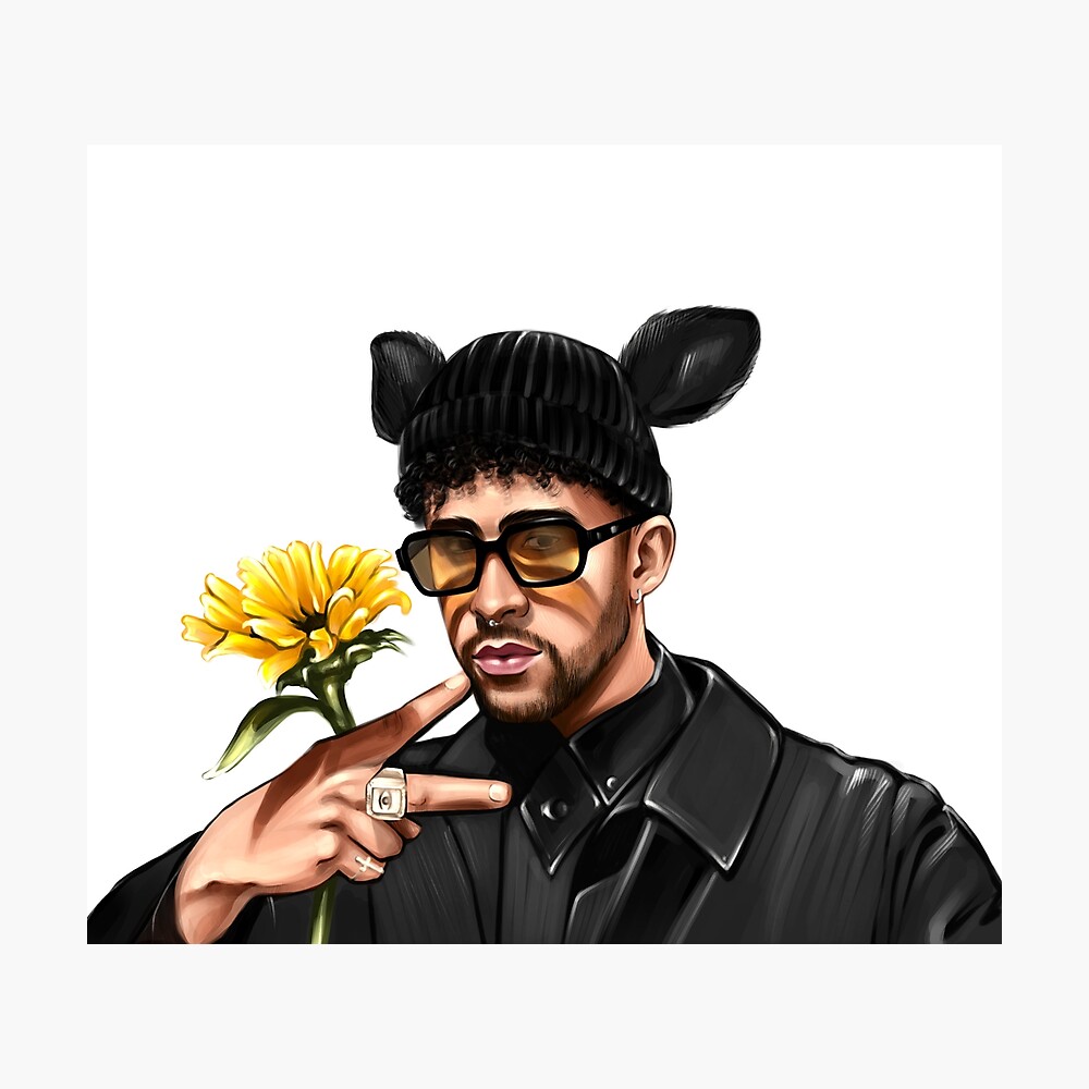 Bad Bunny with Sunflower