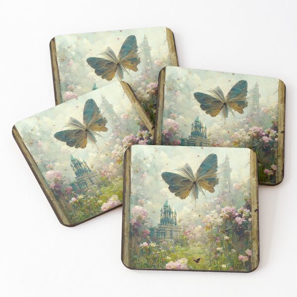 Item preview, Butterfly garden in beautiful overgrown flowers in city designed and sold by ArtbyACcreative.