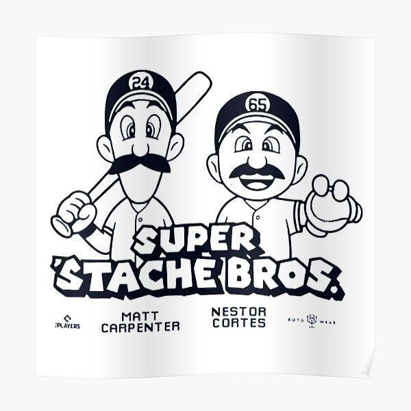 Nestor Cortes and Matt Carpenter - Super 'Stache Bros T-Shirt and