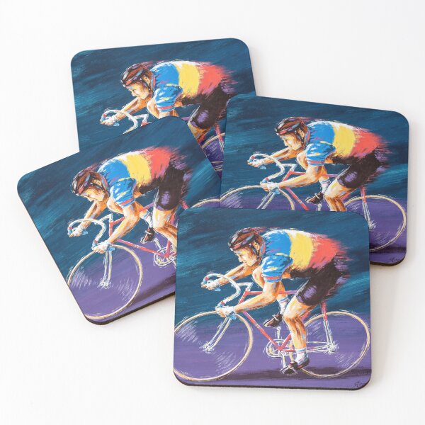 Item preview, The cyclist in action. Acrylic on paper by Hans Sturris. designed and sold by Stef Ringoot, cartoons and illustrations.