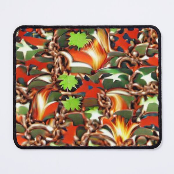 Item preview, A.I generated Red Blue Green Brown Orange Gated pattern explosion designed and sold by Scrambledwords.
