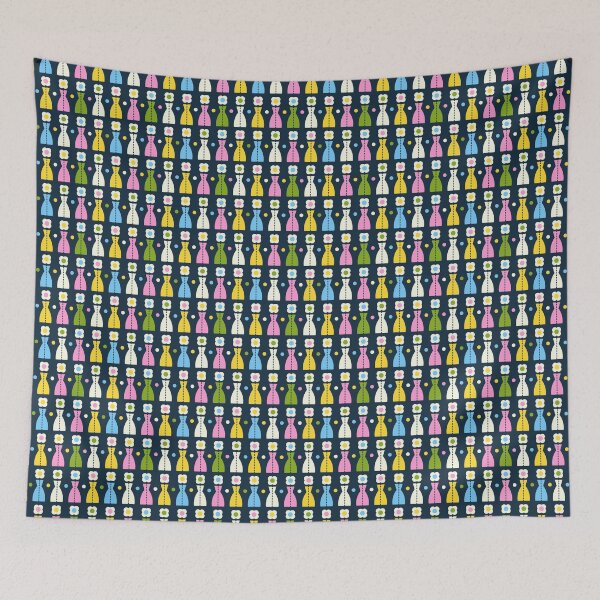 Item preview, 1092 - colorful retro daisies designed and sold by RouCouCou.
