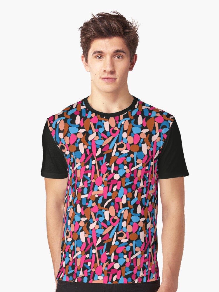 Thumbnail 1 von 5, Grafik T-Shirt, Nachtblüte - Abstrakt florales Design designt und verkauft von Carafine.