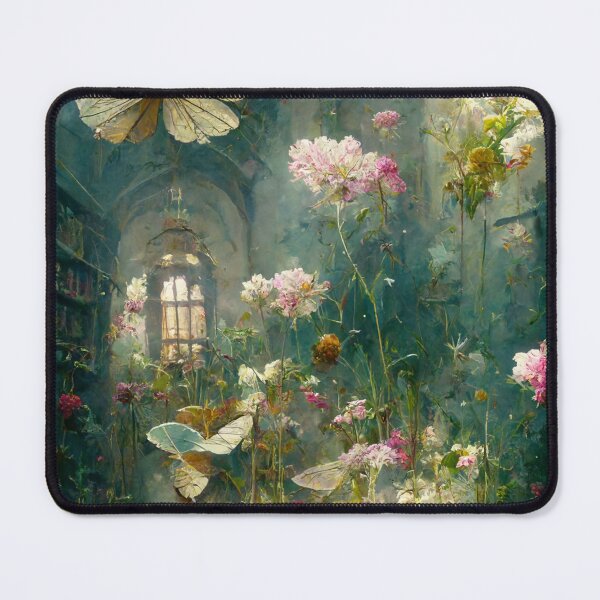 Item preview, Butterfly flower garden in old library designed and sold by ArtbyACcreative.