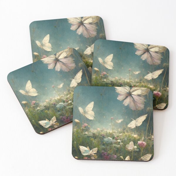 Item preview, Butterfly flower garden painterly designed and sold by ArtbyACcreative.
