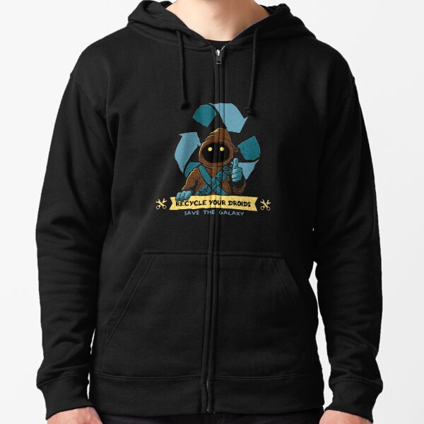 Recicla tus droides - Jawa Sudadera con capucha y cremallera