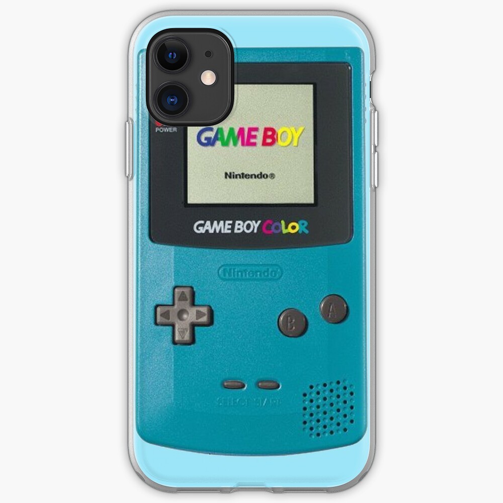 Blauer Gameboy Farben Telefon Kasten Iphone Hulle Cover Von Amandagolf59 Redbubble