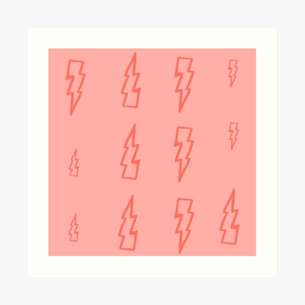 pink lightning Art Print