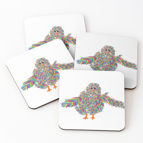 Item preview, Colourful cute rainbow chicken designed and sold by felinefeelings.