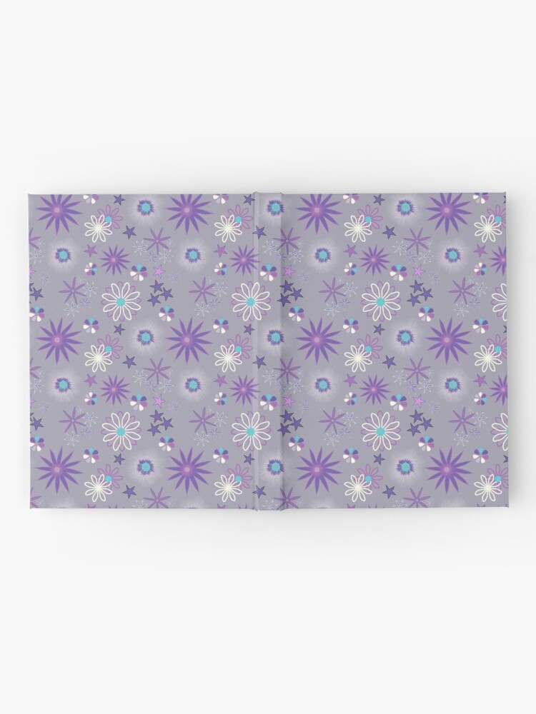 Alternate view of magische Sternblumen in lila-grau Hardcover Journal