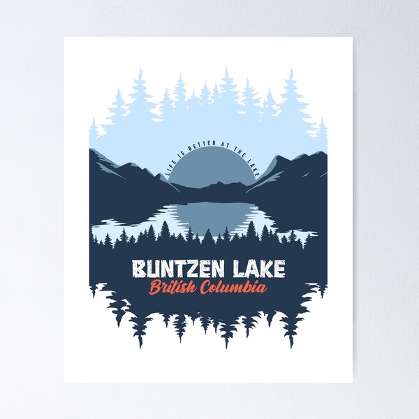 Item preview, Buntzen Lake British Columbia Canada Lake With Mountain And Pine Tree designed and sold by Friday NightCo.