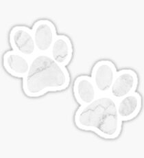 marble paw prints Sticker