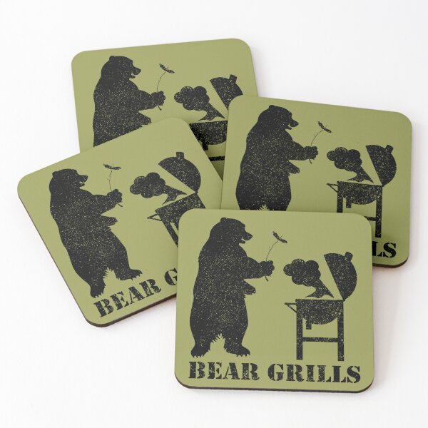 Item preview, BEAR GRILLS (black) designed and sold by SolidEarthArt.