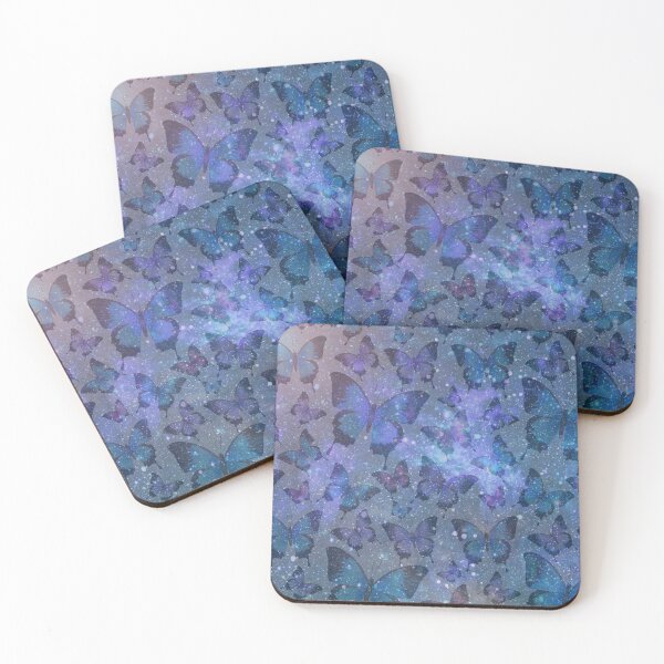 Item preview, dark blue galaxy butterfly pattern designed and sold by Beeroclock.